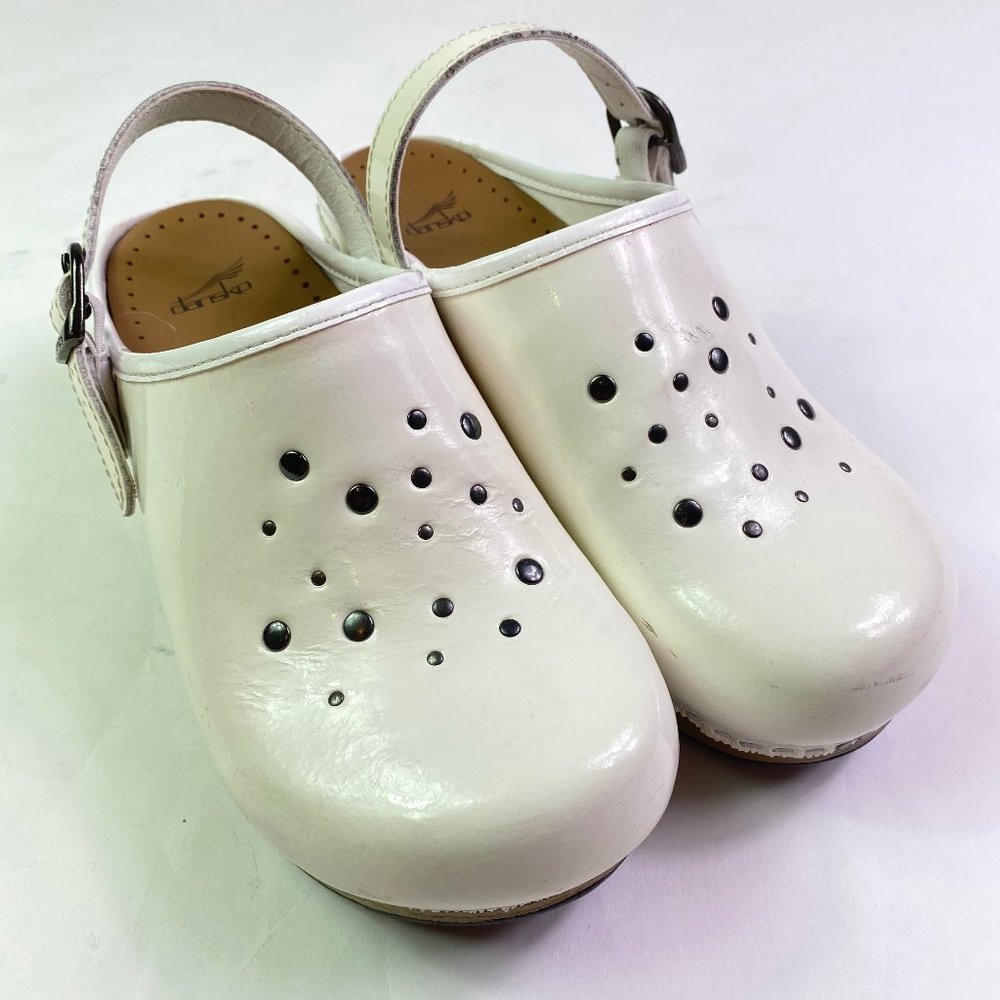 Dansko Clogs w/ Strap Girls Size 33 White Slip On